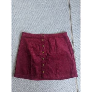 Cordorouy button up skirt